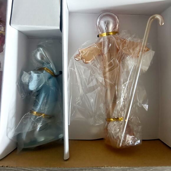 VTG HandCrafted Salviati Opalescent Art Glass Nativity 9 Piece Set Christmas NIB - Picture 6 of 12